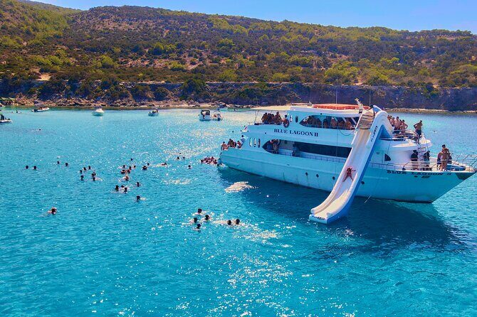 Blue Lagoon (Akamas) Bus & Boat Tour with Water Slide From Paphos - Crowd Flow and the Slide: How to Make It Go Better