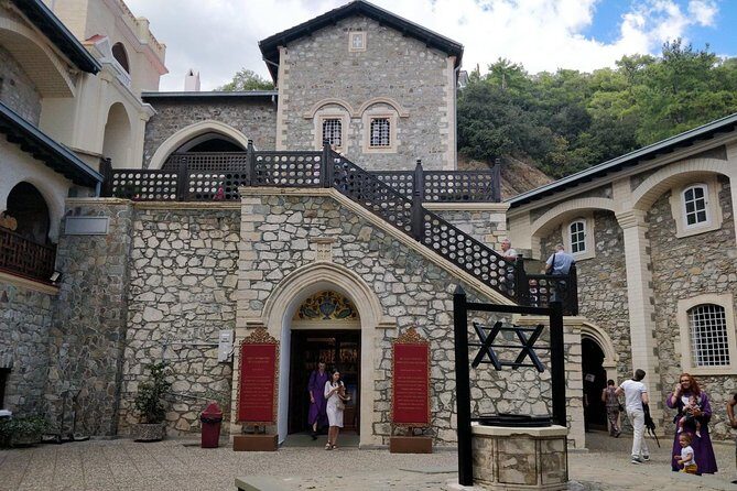 Jeep Safari Troodos - Kykkos monastery Waterfall and Venetian bridge from PAPHOS - Stop 6: Omodos for Wine Culture, Crafts, and the True Cross
