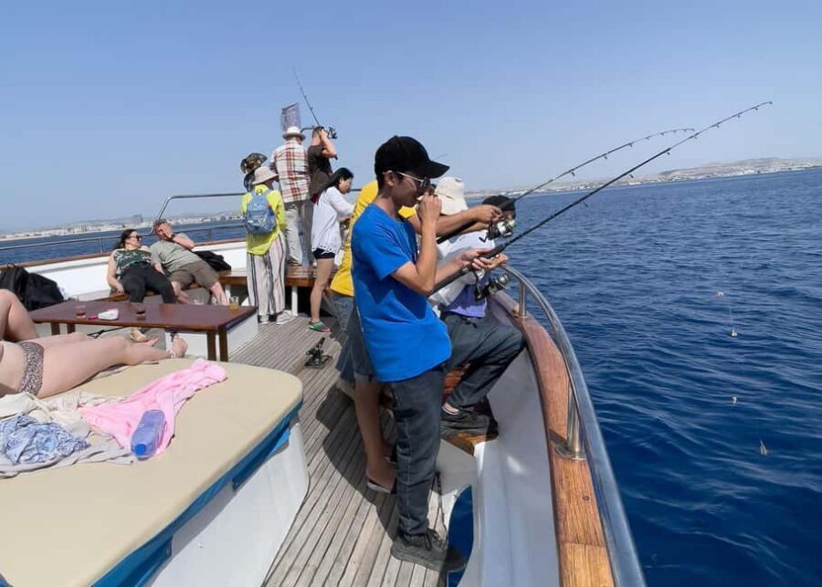 Larnaca: Glass-Bottom Boat Cruise with Fishing and BBQ Lunch - Larnaca Marina makes the day feel easy
