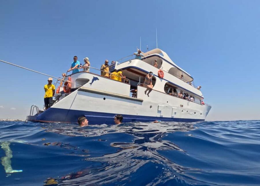 Larnaca: Glass-Bottom Boat Cruise with Fishing and BBQ Lunch - The boat, the guide, and the onboard vibe