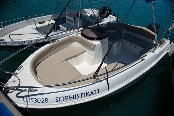 Luxury Eden 18 Private Self-drive boat hire to Blue Lagoon & more - Getting your bearings at Latchi Watersports Centre