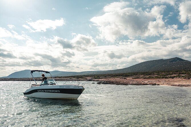Luxury Marinello 20 Speedboat with driver to Blue Lagoon & more - Akamas Coastline: Manolis Caves and the Coast View That’s Not a Poster