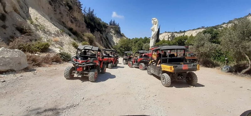 Paphos: Buggy Tour Akamas incl and Adonis Falls - Driver rules and what you should bring (because yes, you will get dusty)