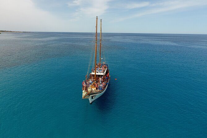 San Antonio Ruby Sunset Cruise from Protaras - Blue Lagoon stop: Konnos Bay or Cape Greco for 2 hours of swimming