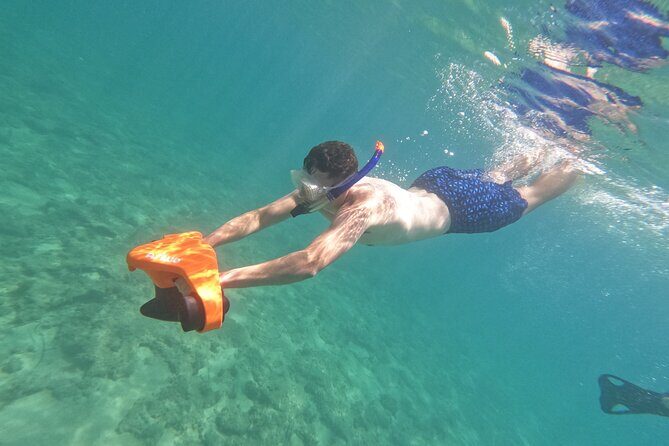 snorkeling ,Turtle Watching in Cyprus - Safety Briefing, Snorkel Gear, and Sea Scooter Setup