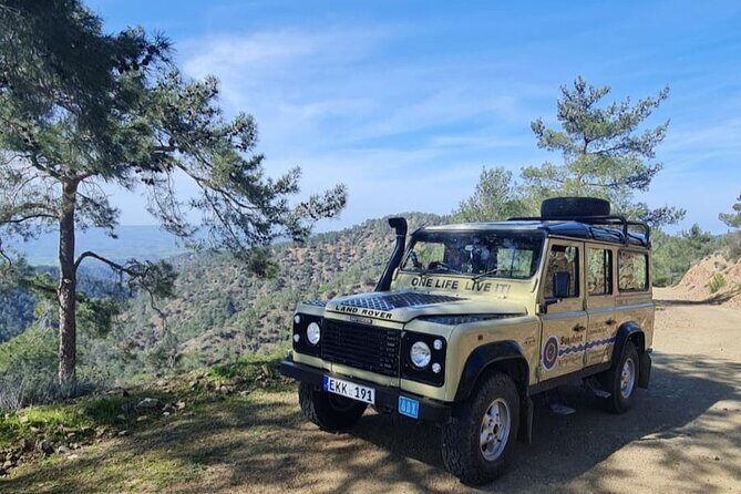 Troodos Mountains Jeep Tour with Wine Tasting - Chantara Waterfall: forest walk, off-road approach, and a swim break