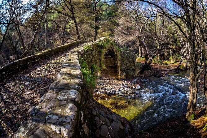 Troodos Mountains Villages with Lampadistis Monastery from Paphos - Platanisteia printmaking museum and the Tzelefos Bridge photo stop