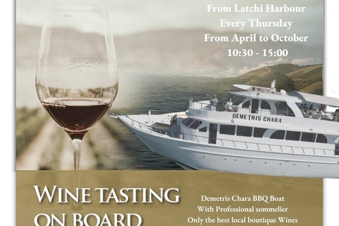 Wine tasting on-board the Demetris Chara BBQboat BlueLagoon tours - A BBQboat day on the Demetris Chara: how the timing works